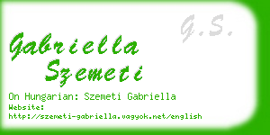 gabriella szemeti business card